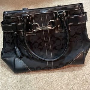 Black logo Coach handbag
